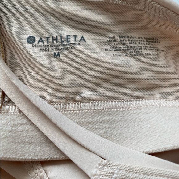 ATHLETA tank top dust pink build in bra support top size Medium - Picture 10 of 11